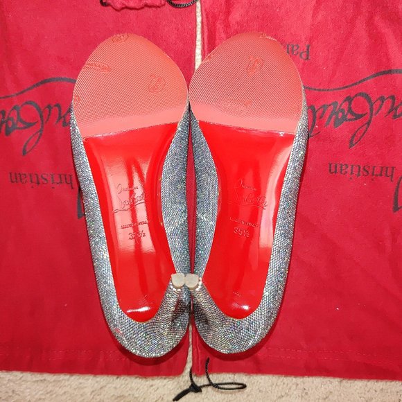 Christian Louboutin NEW VERY PRIVE 120 GLITTER DISCO BALL heels 35.5 like new - Picture 10 of 16
